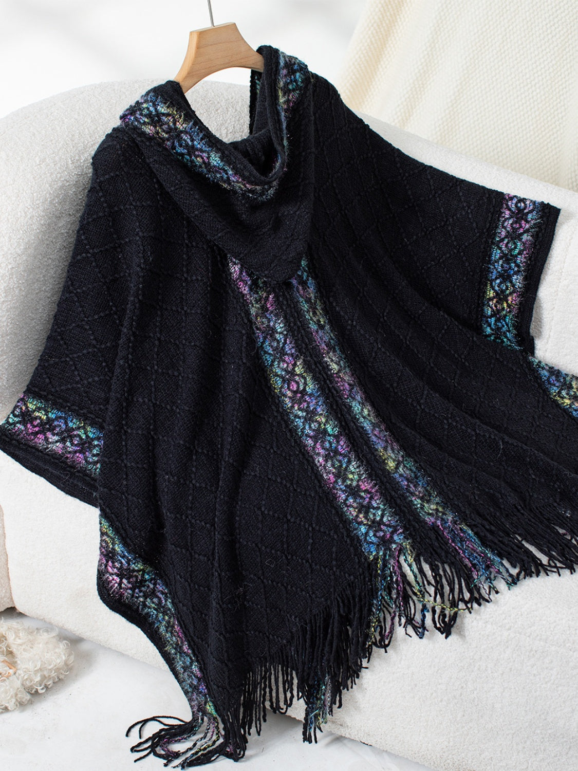 "On The Fringe" Hooded Poncho