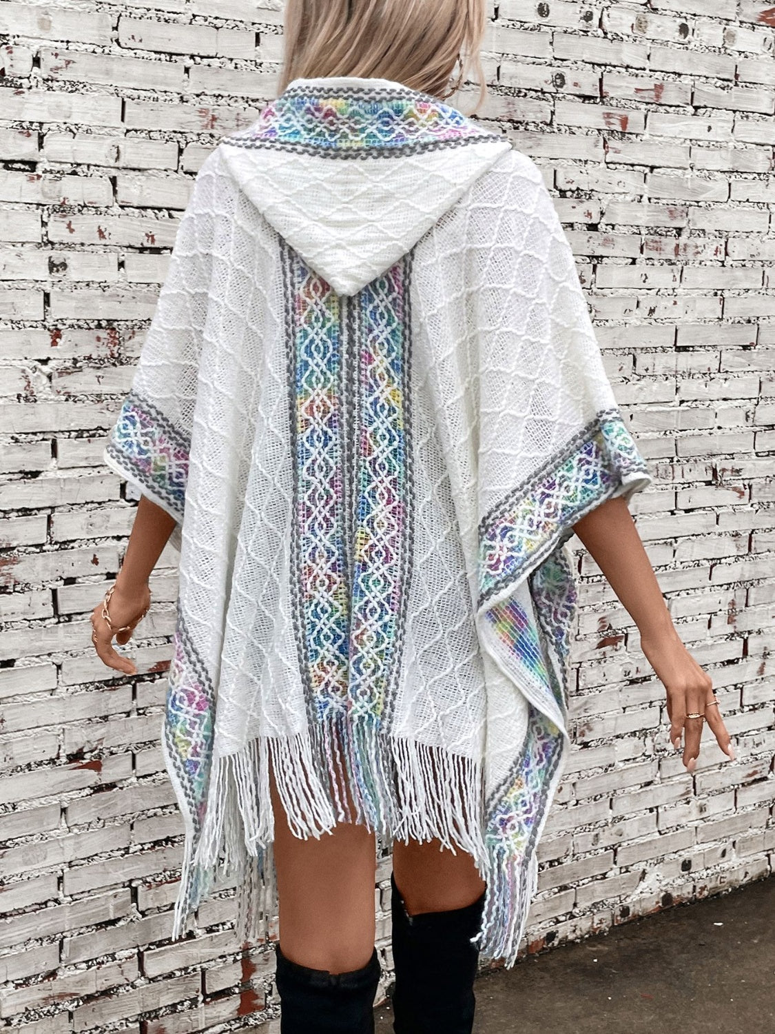 "On The Fringe" Hooded Poncho