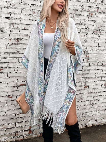 "On The Fringe" Hooded Poncho
