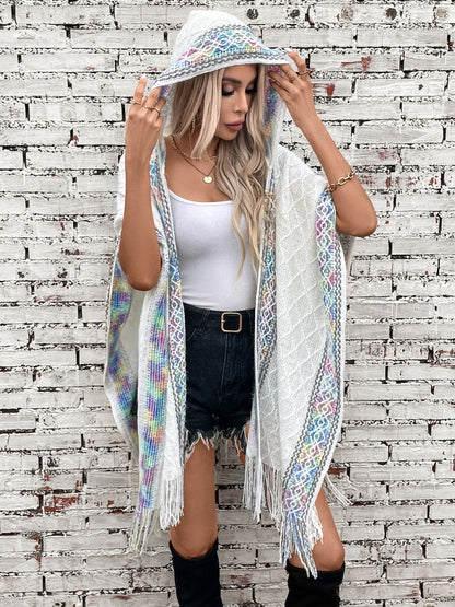 "On The Fringe" Hooded Poncho