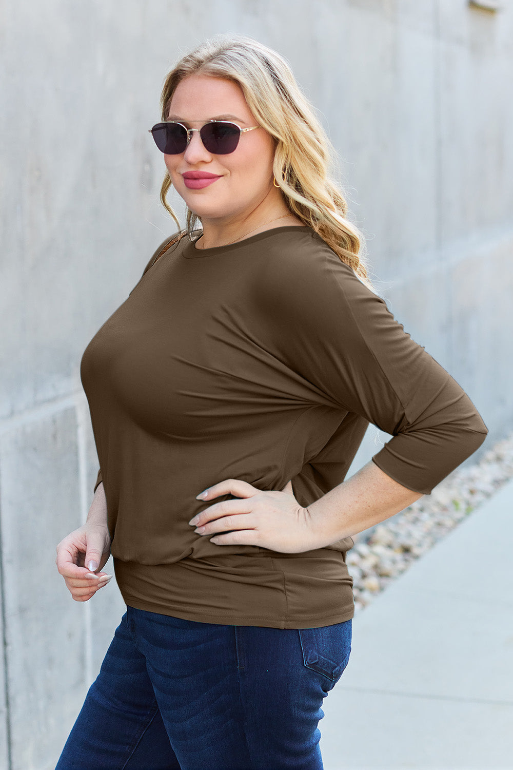 Basic Basic Batwing Sleeve Top