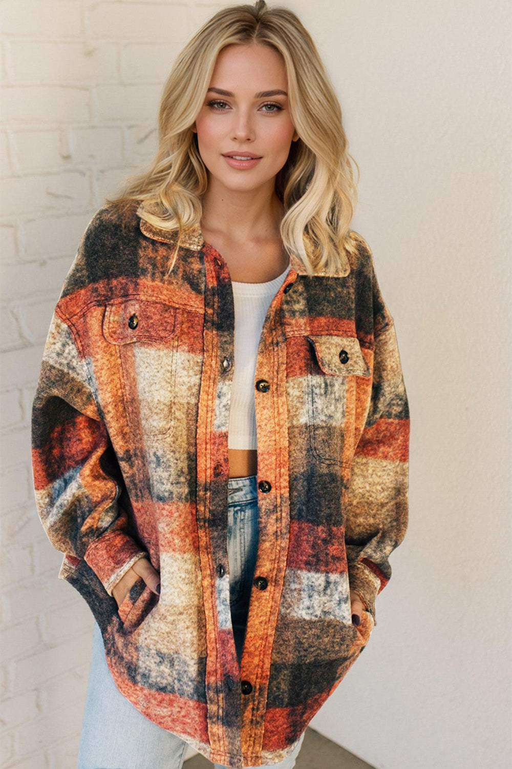 "The Amy" Plaid Fleece Shacket