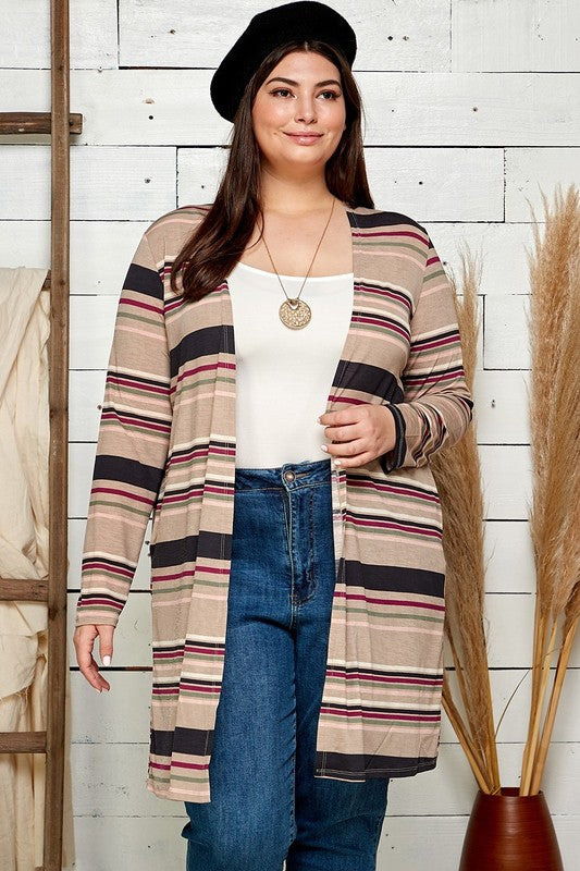 Striped Light Weight Cardigan