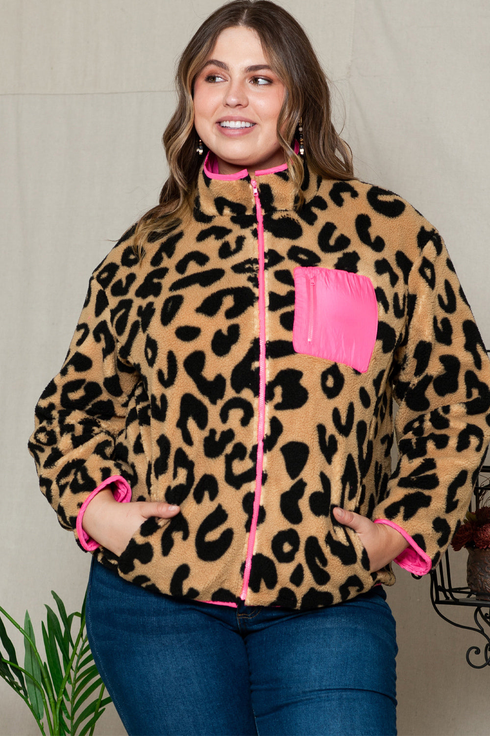 "The Fiona" Fuzzy Leopard Jacket