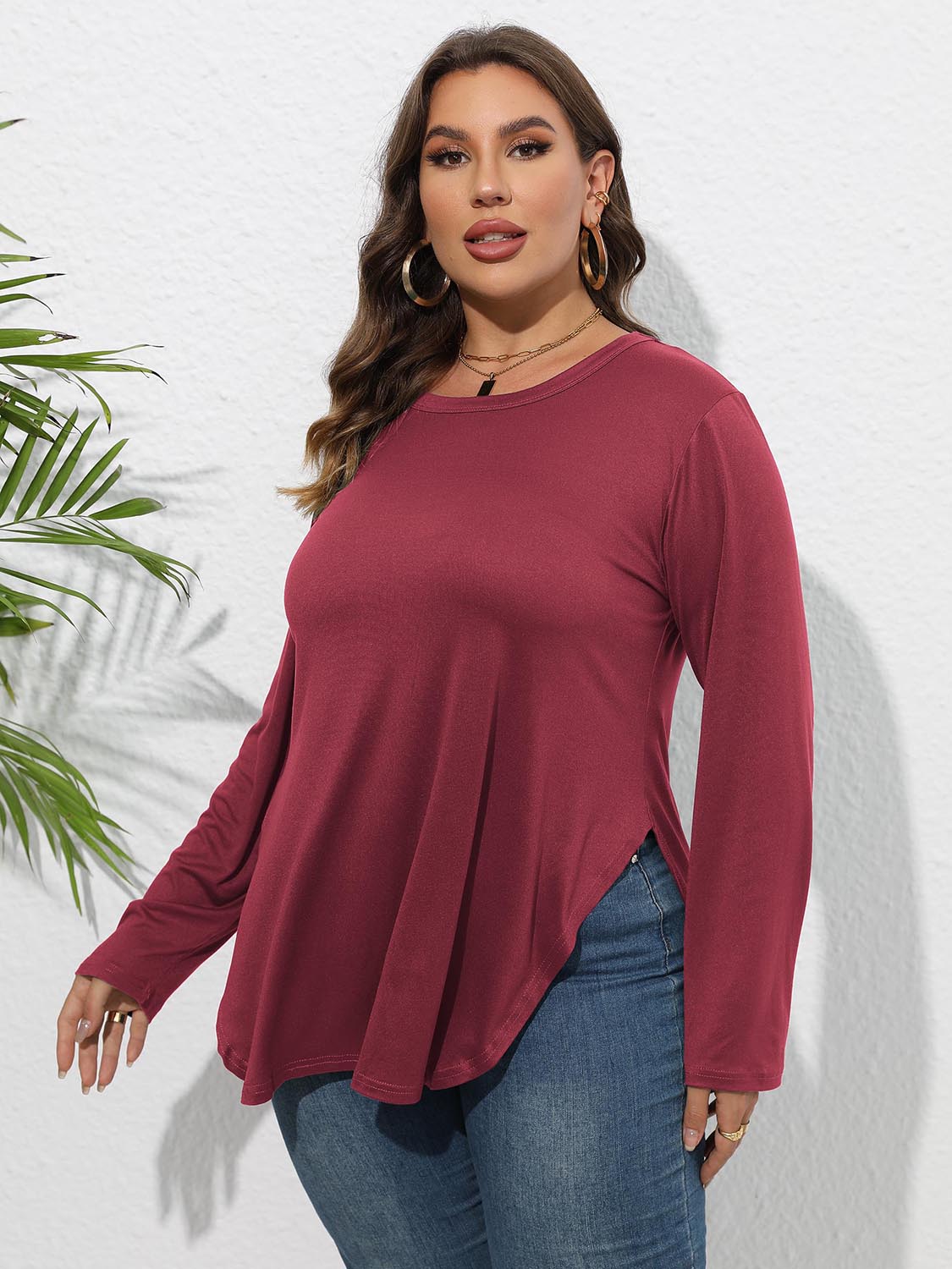 Round Neck Long Sleeve Tee