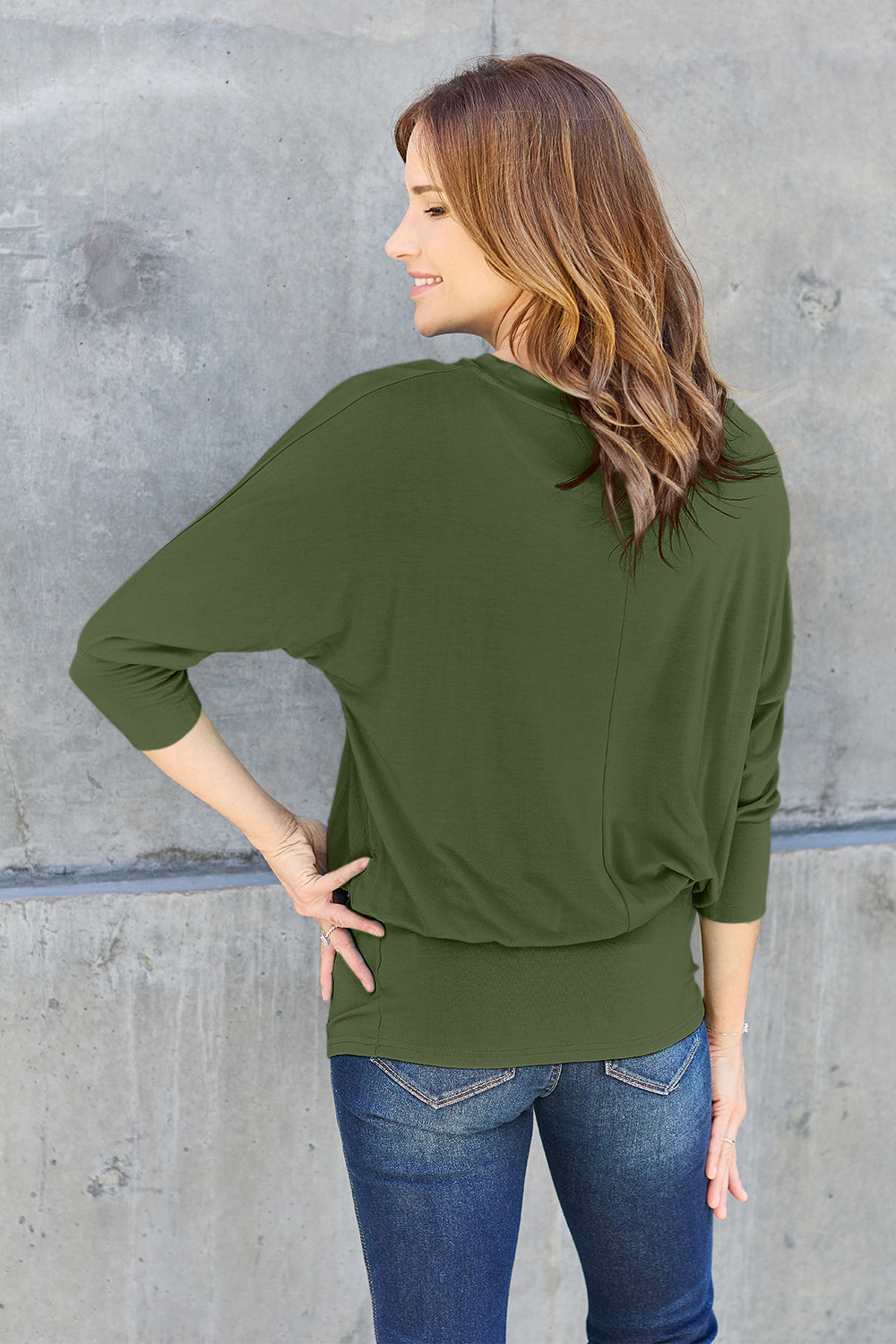 Basic Basic Batwing Sleeve Top