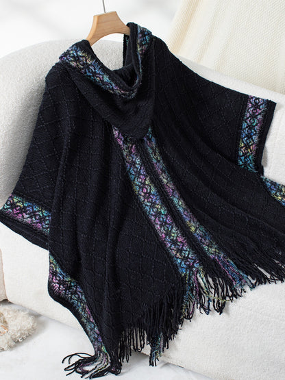 "On The Fringe" Hooded Poncho