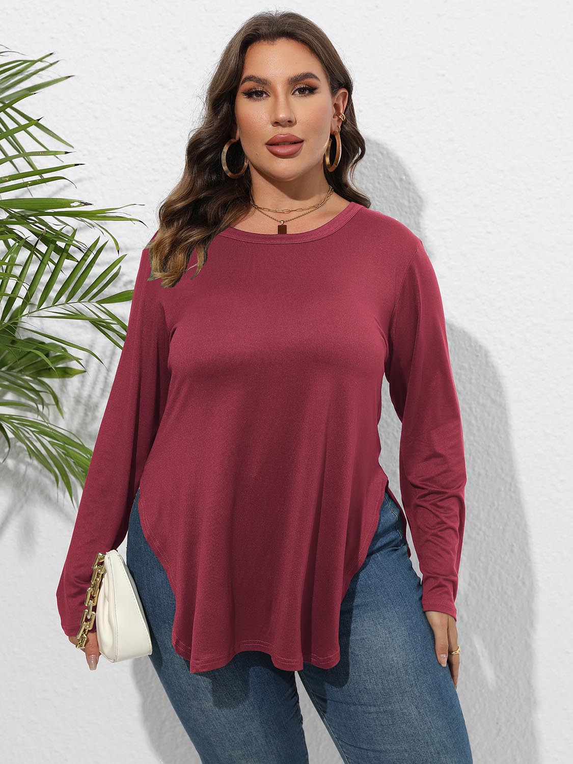 Round Neck Long Sleeve Tee