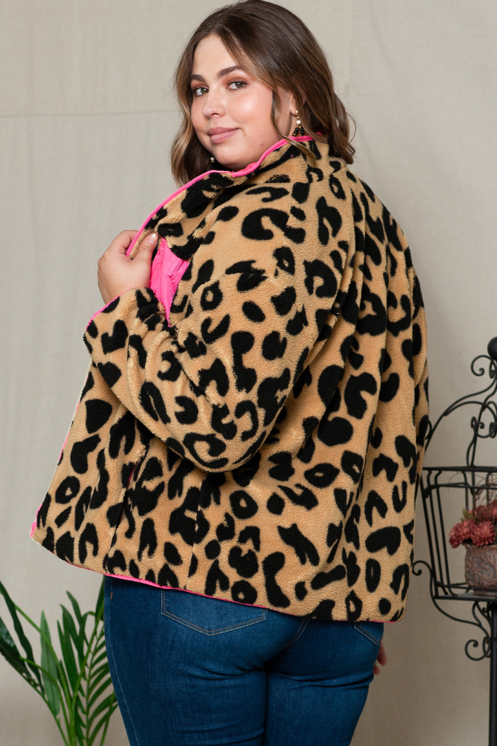 "The Fiona" Fuzzy Leopard Jacket