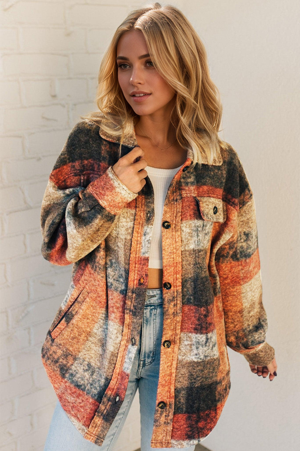 "The Amy" Plaid Fleece Shacket