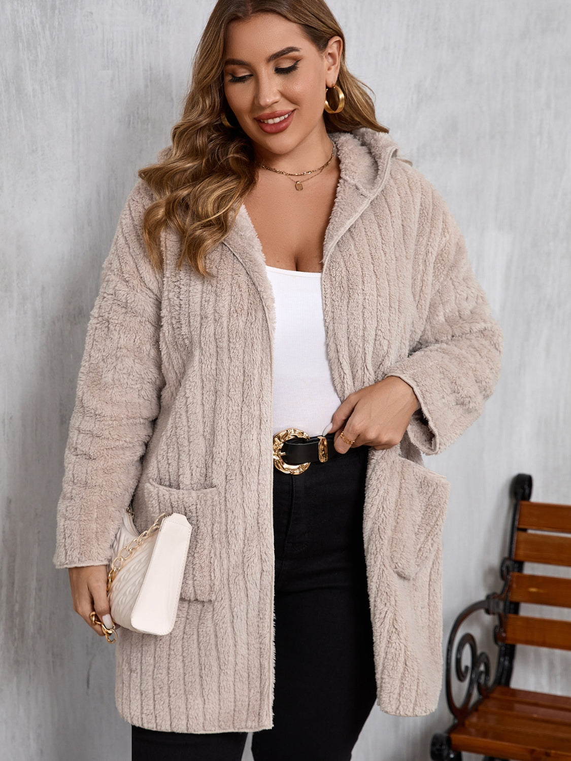 Penny Hooded Fuzzy Jacket