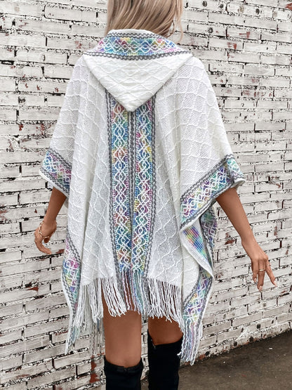 "On The Fringe" Hooded Poncho