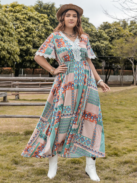 Patchwork Midi Dress