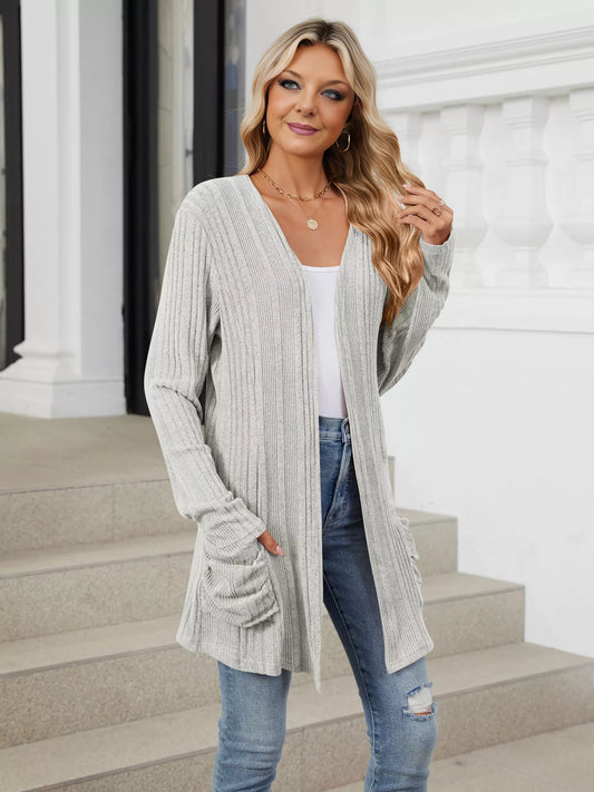 Open Front Long Cardigan