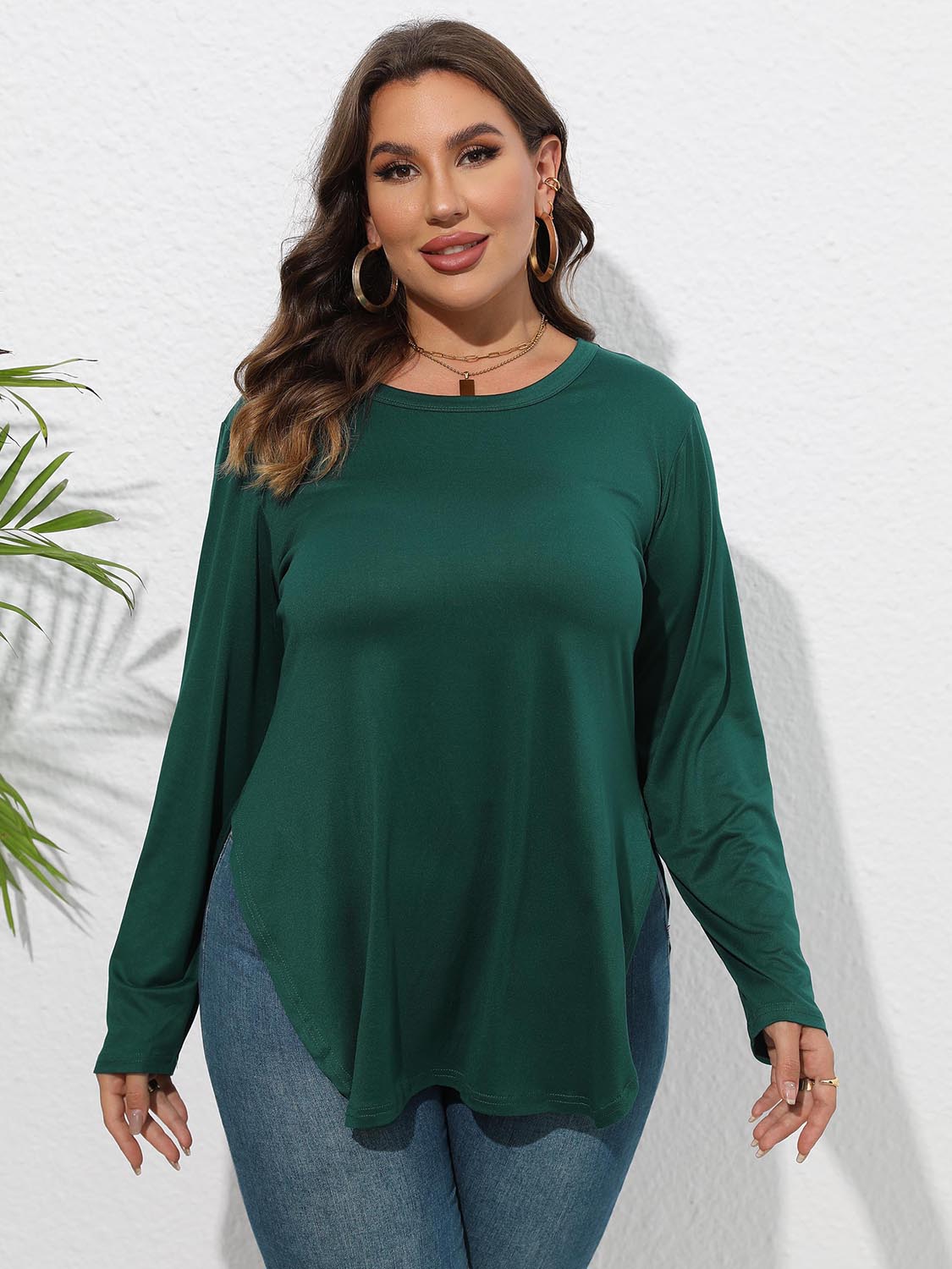 Round Neck Long Sleeve Tee