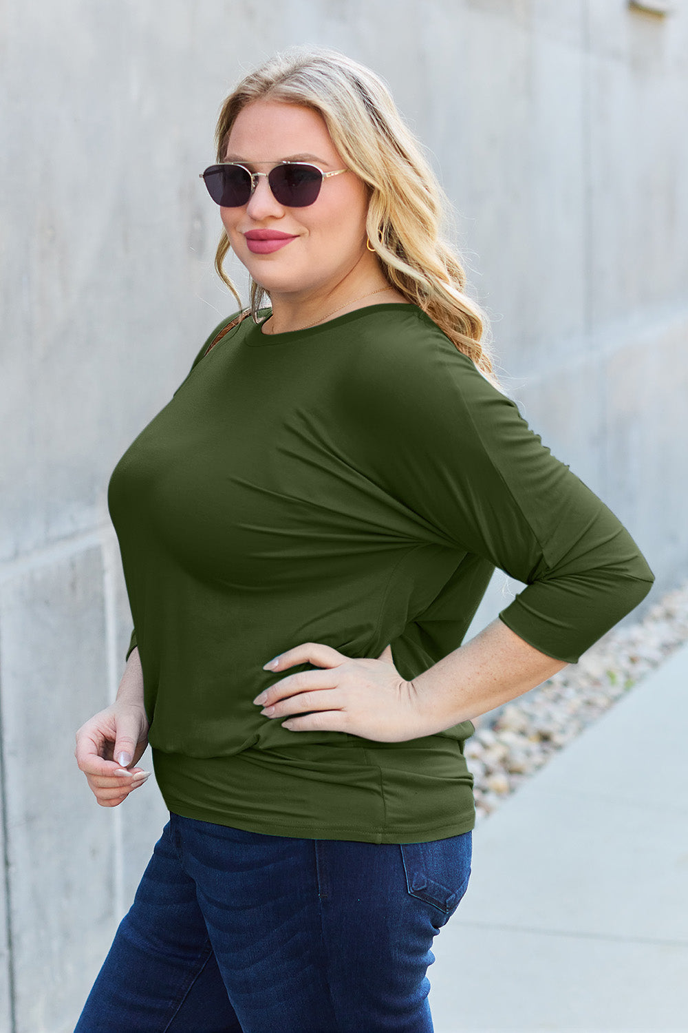 Basic Basic Batwing Sleeve Top